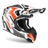 Kask cross AIROH AVIATOR ACE SWOOP ORANGE GLOSS biały pomarańczowy szary