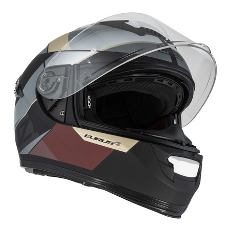 Kask integralny NZI EURUS 4 STREAM VANGUARD BLACK SAND RED TINTED MATT czarny beżowy czerwony