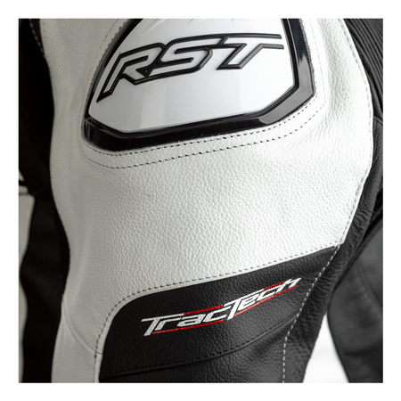 Kurtka skórzana RST TRACTECH EVO 4 CE BLACK/WHITE/BLACK czarny biały