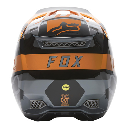 Kask cross FOX V3 RS RIET BLACK/GOLD szary czarny złoty