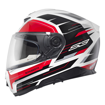 Kask integralny SCHUBERTH S3 ECE APEX WHITE czarny biały czerwony