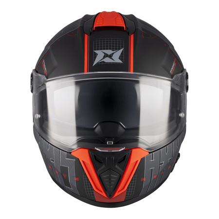 Kask integralny AXXIS HAWK EVO SV TYPE STUDIO B5 MATT czarny czerwony
