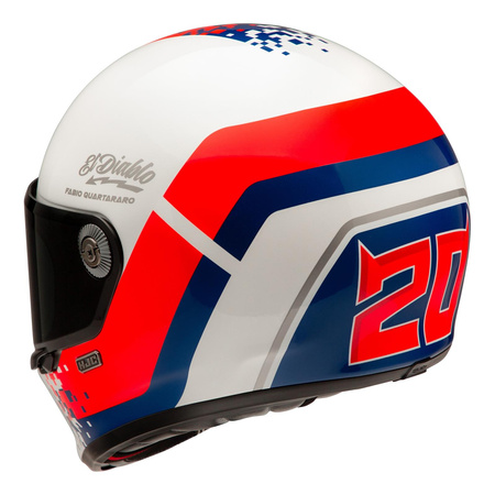 Kask integralny HJC V10 FQ20 RETRO WHITE/RED/BLUE biały czerwony niebieski