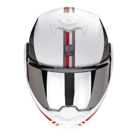 Kask szczękowy SCORPION EXO-TECH EVO GENRE MATT WHITE/SILVER/RED biały srebrny czerwony