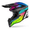 Kask cross Airoh WRAAP PRISM MATT niebieski różowy żółty fluo zielony fluo czarny biały szary