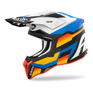 Kask cross AIROH STRYCKER GLAM BLUE MATT niebieski pomarańczowy biały czarny