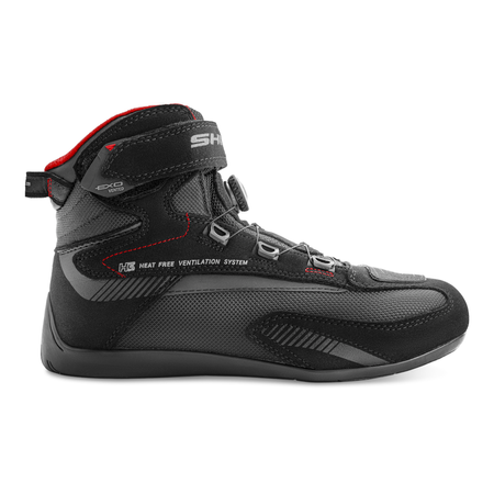 Buty motocyklowe krótkie miejskie SHIMA EXO VENTED czarny-czerwony