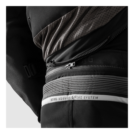 Spodnie tekstylne REBELHORN BORG II BLACK/GREY czarny szary