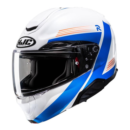 Kask szczękowy HJC RPHA 91 ABBES WHITE/BLUE biały niebieski