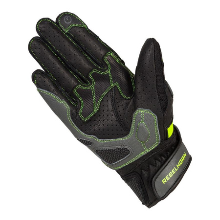 Rękawice sportowe REBELHORN FLUX II BLACK/FLO YELLOW czarny szary żółty fluo