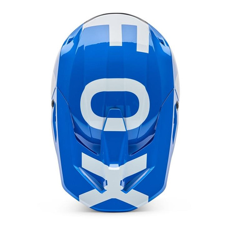 Kask cross FOX V1 SHIELD BLUE niebieski biały