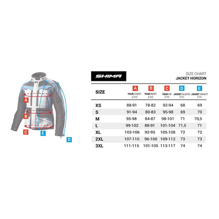 Kurtka tekstylna SHIMA HORIZON BLUE szary czarny niebieski