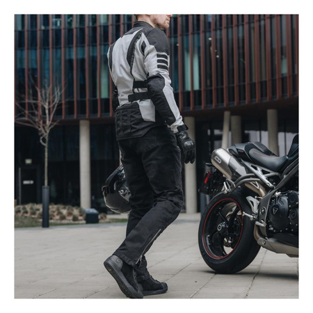 Jeansy motocyklowe REBELHORN HAWK III REGULAR FIT WASHED BLACK czarny