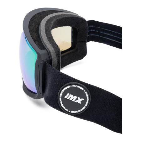 Gogle snowboardowe IMX PEAK BLACK MATT/BLACK SZYBA PODWÓJNA GREEN IRRIDIUM + BROWN czarny
