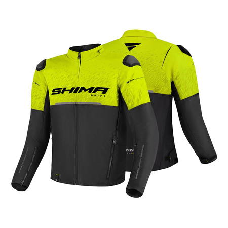Kurtka tekstylna SHIMA DRIFT MEN FLUO żółty fluo czarny