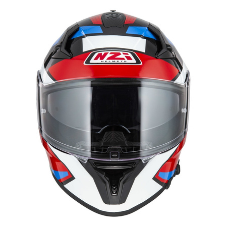 Kask integralny NZI GO RIDER STREAM DUO QUADRI BLACK RED BLUE czarny czerwony niebieski