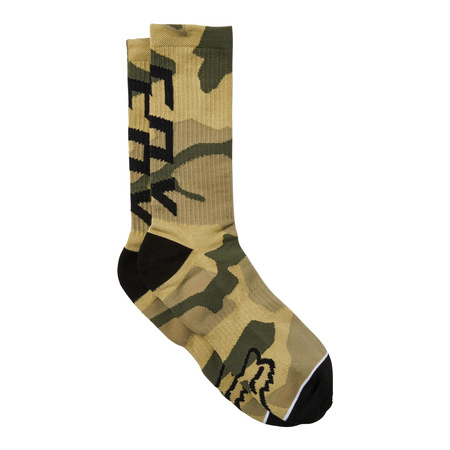 Skarpety FOX CUSHIONED CREW CAMO zielony brązowy