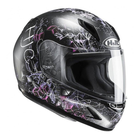 Kask integralny dziecięcy HJC CL-Y VELA BLACK/PINK czarny różowy biały