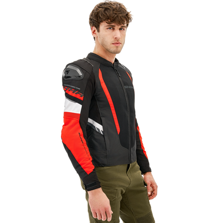 Kurtka tekstylna SHIMA MESH PRO 2.0 RED czarny czerwony biały