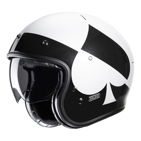 Kask otwarty HJC V31 KUZ BLACK/WHITE czarny biały