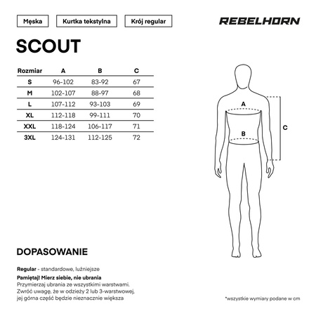 Kurtka tekstylna REBELHORN SCOUT BLACK czarny