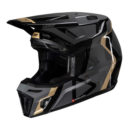 Kask cross z goglami LEATT KIT MOTO 8.5 V25 BLACK czarny