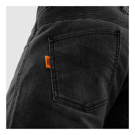 Jeansy motocyklowe REBELHORN REVOLT MONOLAYER BLACK czarny