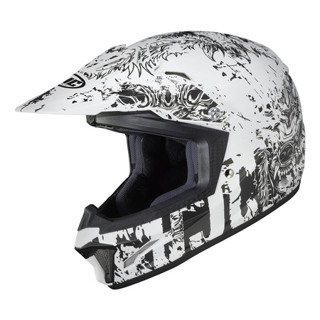 Kask cross dziecięcy HJC CL-XY-II CREEPER WHITE/BLACK biały czarny