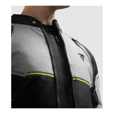 Kurtka tekstylna REBELHORN SWIFT LIGHT GREY/FLUO YELLOW szary żółty fluo