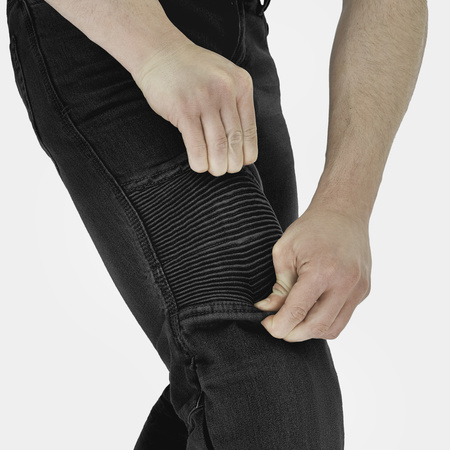 Jeansy motocyklowe SHIMA ZENITH BLACK czarny