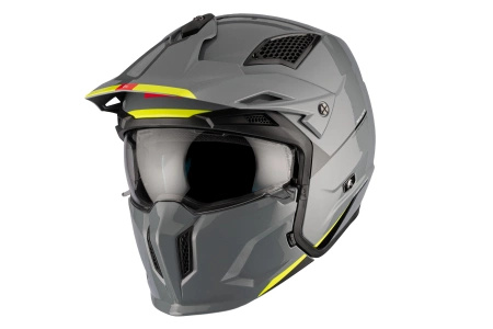 Kask otwarty z wpinaną szczęką MT STREETFIGHTER SV S SOLID GLOSS GREY