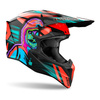 Kask cross AIROH WRAAAP CYBER ORANGE GLOSS pomarańczowy fluo czarny zielony