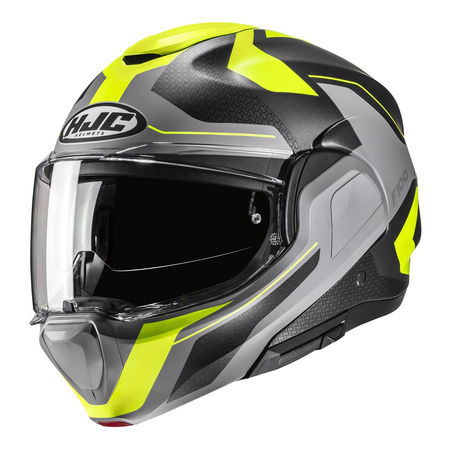 Kask szczękowy HJC F100 BIOS GREY/YELLOW szary żółty