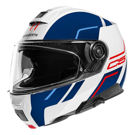 Kask szczękowy SCHUBERTH C5 ECE MASTER BLUE biały niebieski czerwony