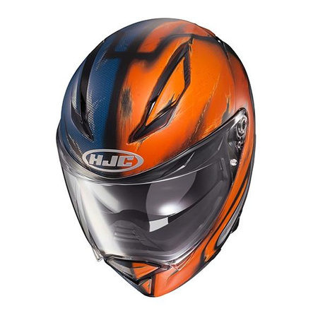 Kask integralny HJC F70 DEATHSTROKE DC COMICS BLUE/ORANGE niebieski pomarańczowy szary czarny