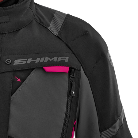Kurtka tekstylna damska SHIMA HERO 2.0 LADY PINK czarny szary różowy