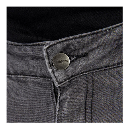 Jeansy motocyklowe OZONE RUSTY WASHED BLACK czarny