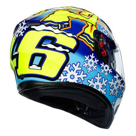 Kask integralny AGV K3 SV ROSSI WINTER TEST 2016 niebieski granatowy biały żółty fluo