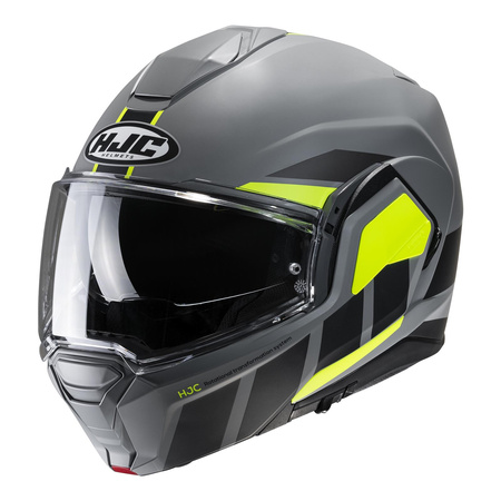 Kask szczękowy HJC I100 BEIS GREY/YELLOW szary żółty fluo
