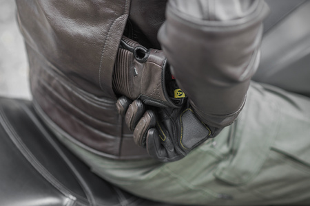 Kurtka skórzana SHIMA BLAKE BROWN brązowy