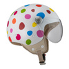 Kask otwarty NZI PASARELA LUNAR MULTICOLOR MATT biały czerwony niebieski różowy żółty