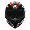 Kask integralny AGV K5 S TEMPEST RED czerwony czarny biały
