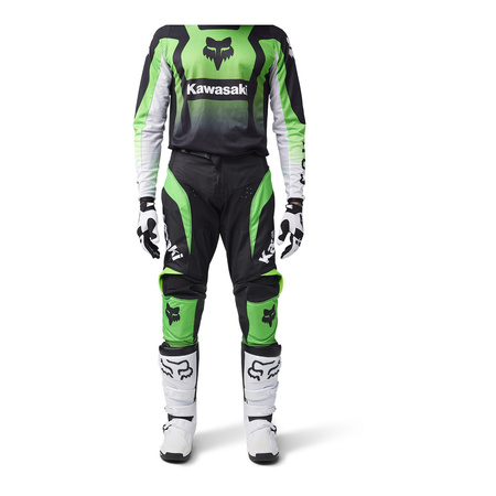 Spodnie cross FOX 180 KAWASAKI FLUO GREEN czarny zielony fluo