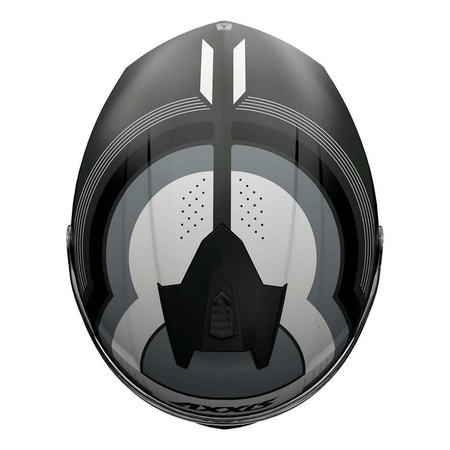 Kask integralny AXXIS DRAKEN S COUGAR MATT GRAY czarny szary biały czerwony