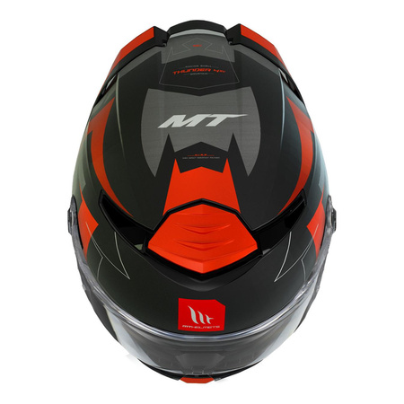 Kask integralny MT THUNDER 4 SV MOUNTAIN MATT RED czarny czerwony szary