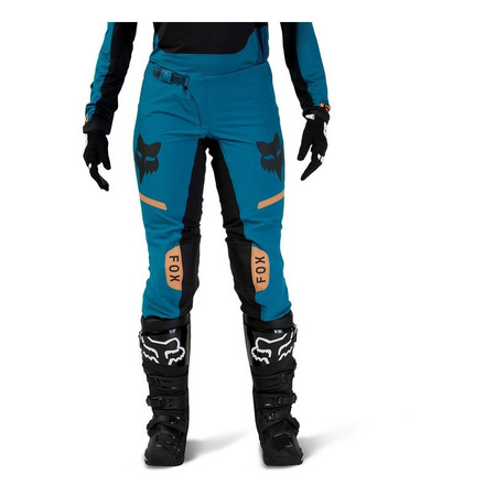 Spodnie cross damskie FOX LADY FLEXAIR OPTICAL MAUI BLUE niebieski
