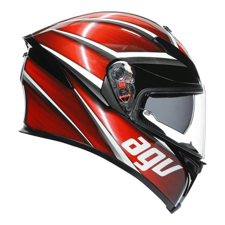 Kask integralny AGV K5 S TEMPEST RED czerwony czarny biały