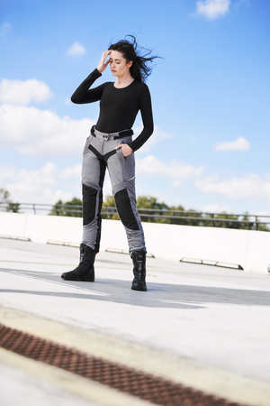 Spodnie tekstylne damskie SHIMA JET LADY GREY szary