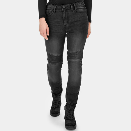 Jeansy motocyklowe damskie SHIMA ZENITH LADY BLACK czarny
