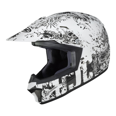 Kask cross dziecięcy HJC CL-XY-II CREEPER WHITE/BLACK biały czarny